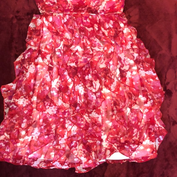 White House Black Market Floral Chiffon Dress - Picture 3 of 7